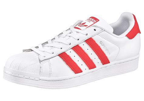 witte adidas met rode strepen